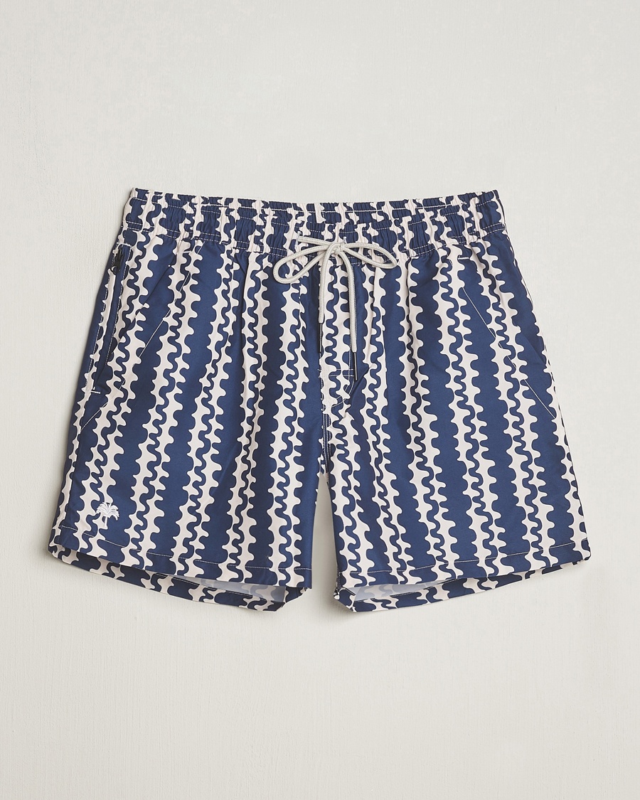 Heren | | OAS | Printed Swimshorts Blue Scribble
