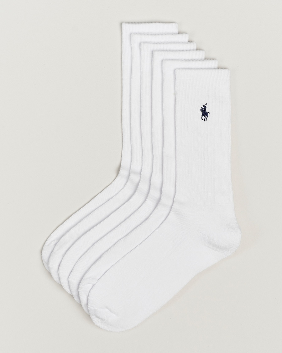 Polo Ralph Lauren Polo Ralph Lauren6-Pack Sport Crew SockWhite – Wit