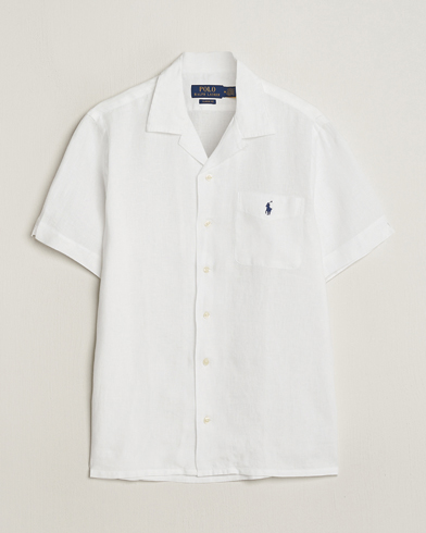Heren | Overhemden | Polo Ralph Lauren | Linen Pocket Short Sleeve Shirt White