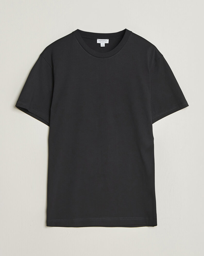 Sunspel Riviera Midweight T-Shirt Black – Zwart