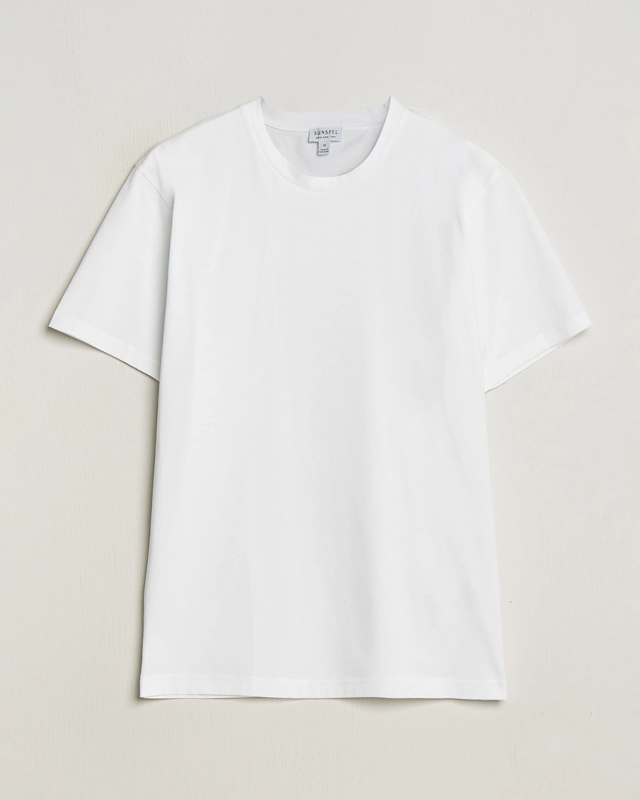 Sunspel Riviera Midweight T-Shirt White – Wit