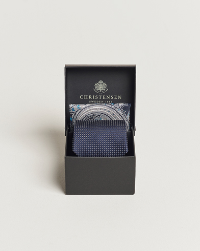 Heren |  | Amanda Christensen | Box Set Silk Twill 8cm Tie With Pocket Square Navy