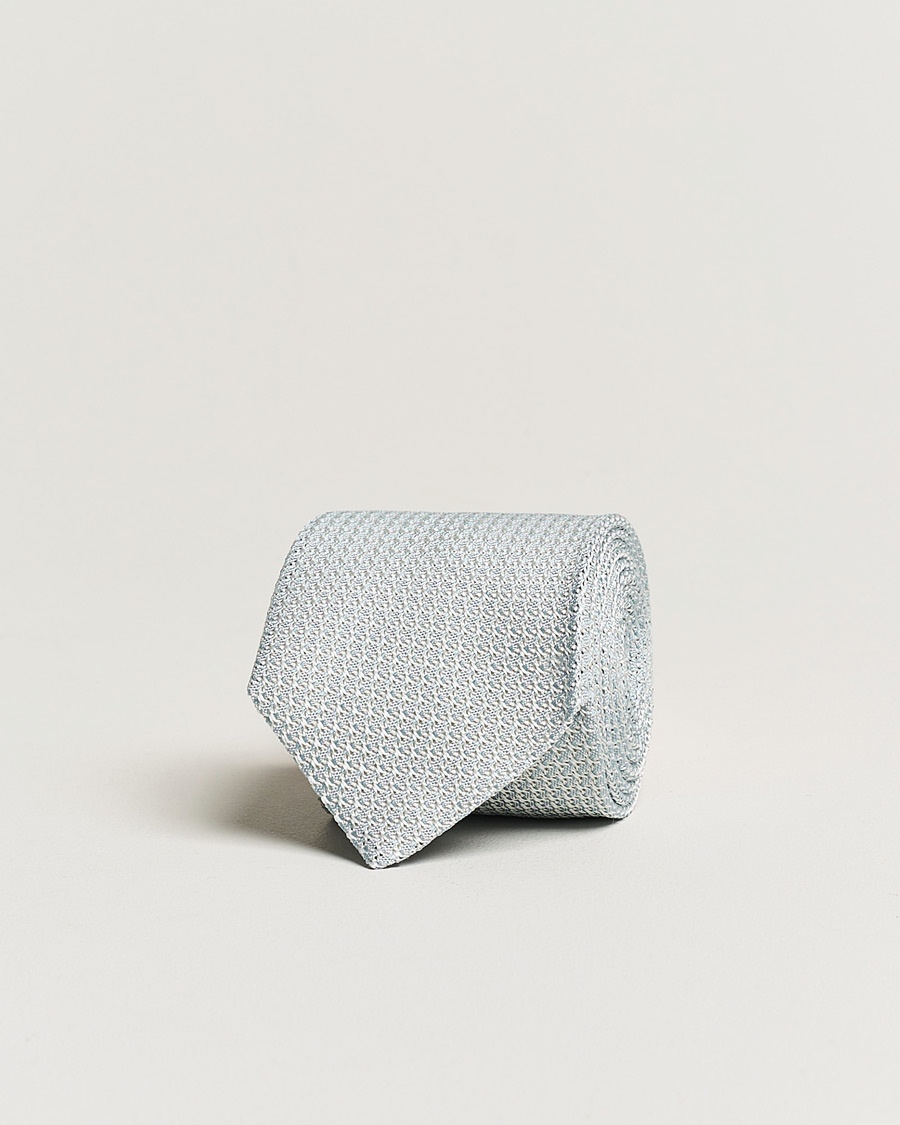 Amanda Christensen Silk Grenadine 8 cm Tie Sky Blue – Blauw