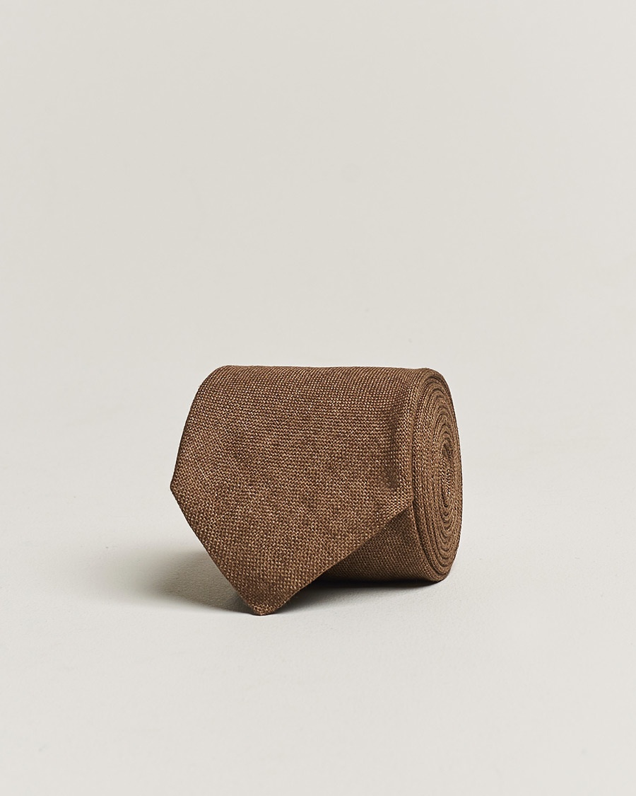 Amanda Christensen Amanda ChristensenHopsack Linen 8cm TieBrown – Bruin