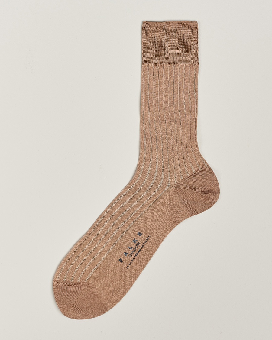 Heren | Alledaagse sokken | Falke | Shadow Stripe Sock Camel/White