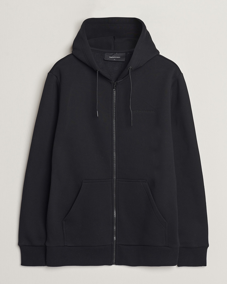 Peak Performance Original Full Zip Hoodie Black – Zwart