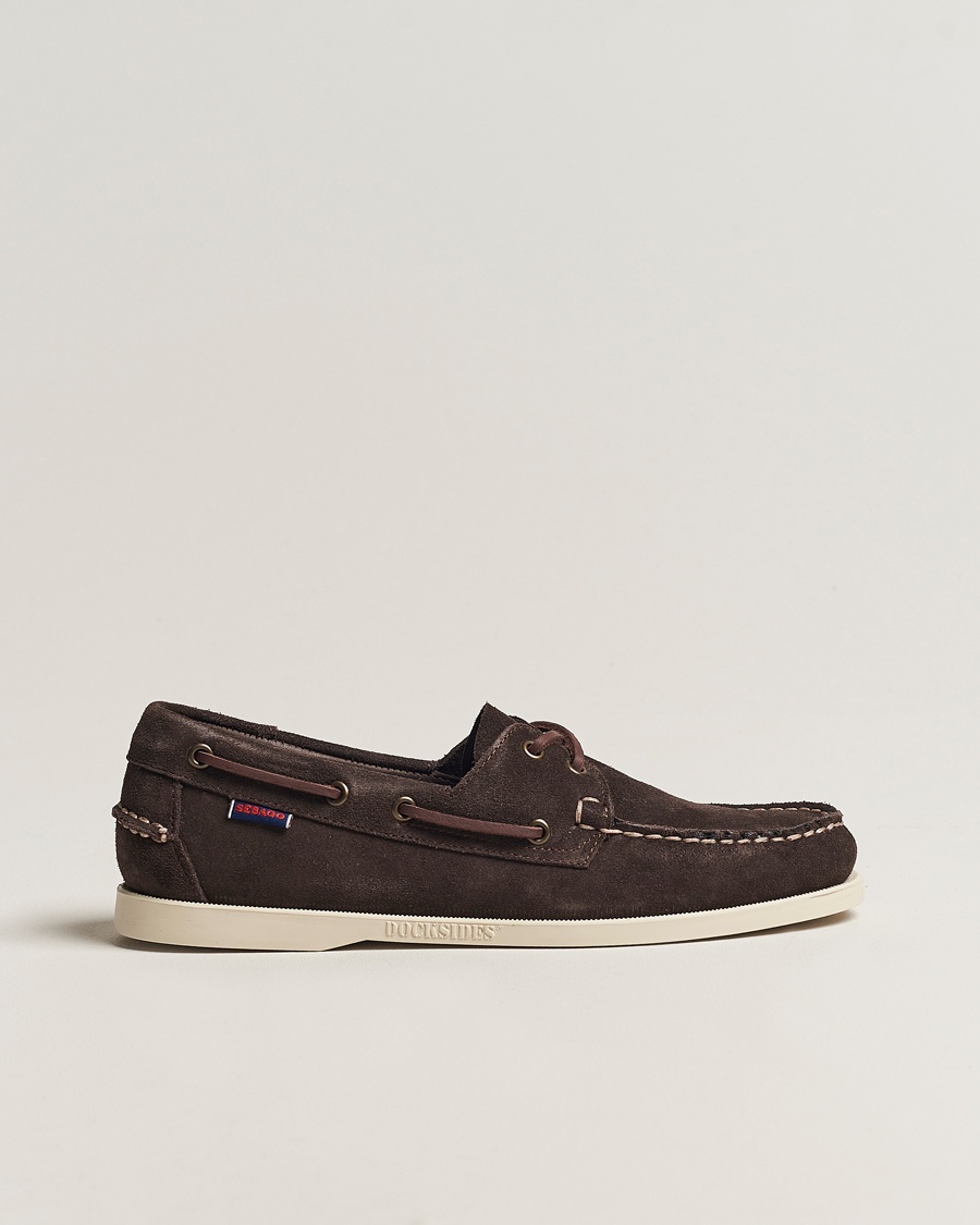 Heren | | Sebago | Docksides Suede Boat Shoe Moka Brown