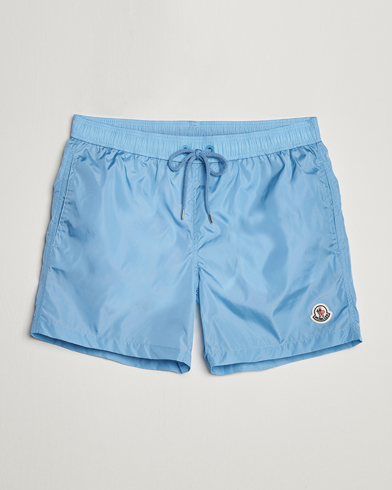 Heren |  | Moncler | Nylon Swim Shorts Light Blue