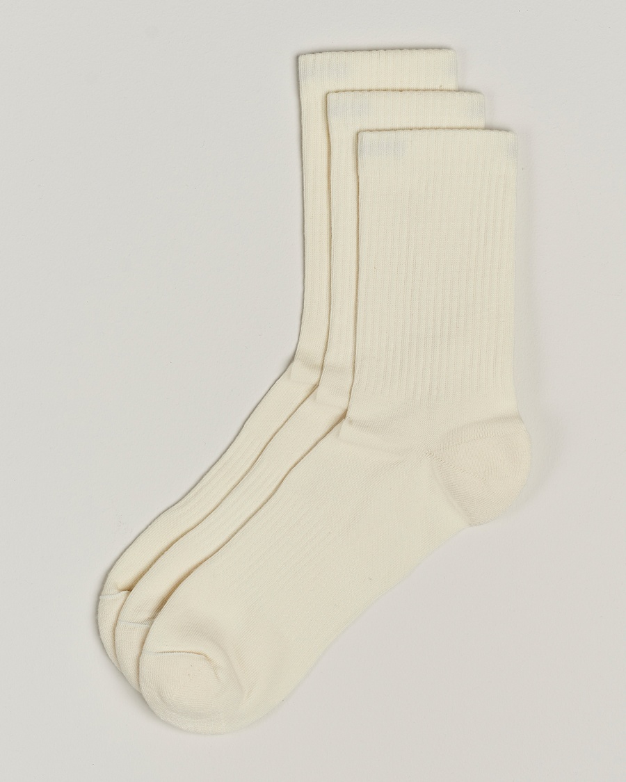 Sweyd 3-Pack Crew Cotton Socks White – Wit
