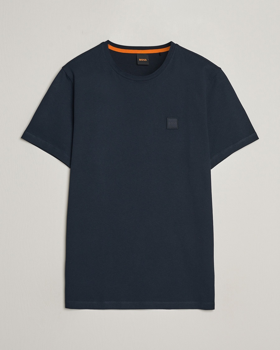 BOSS ORANGE Tales Logo Crew Neck T-Shirt Dark Blue – Blauw