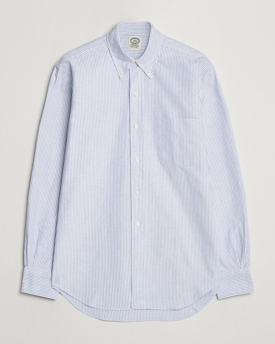 Kamakura Shirts Vintage Ivy Oxford Button Down Shirt Blue Stripe – Blauw