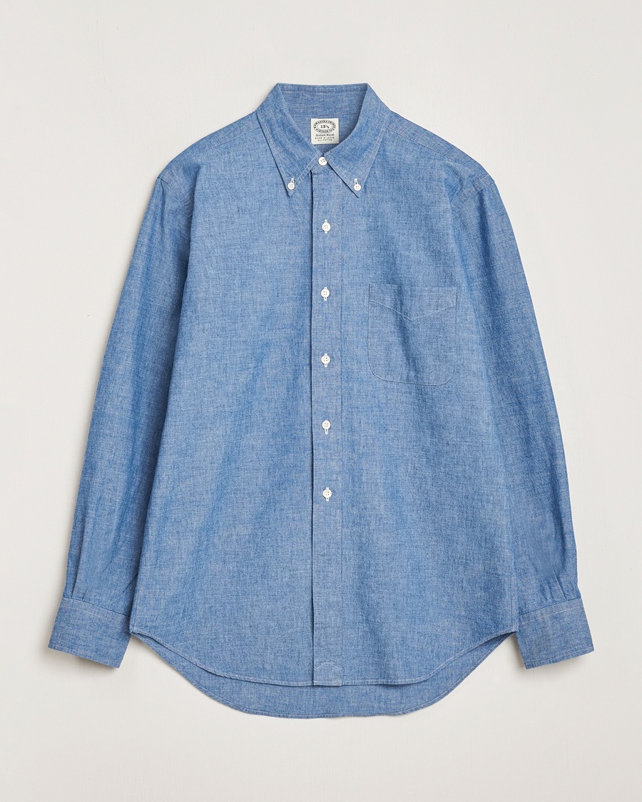 Heren | Spijker overhemden | Kamakura Shirts | Vintage Ivy Chambray Button Down Shirt Blue