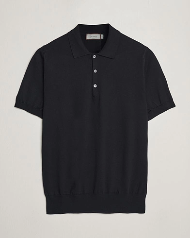  Cotton Short Sleeve Polo Black