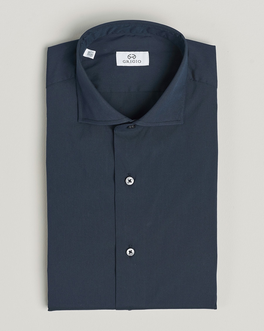 Grigio Comfort Stretch Dress Shirt Navy – Blauw