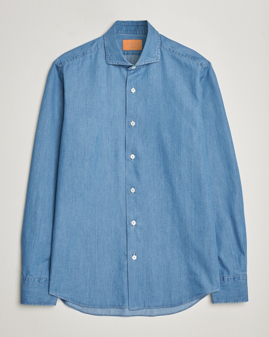 Grigio Denim Shirt Medium Blue – Blauw