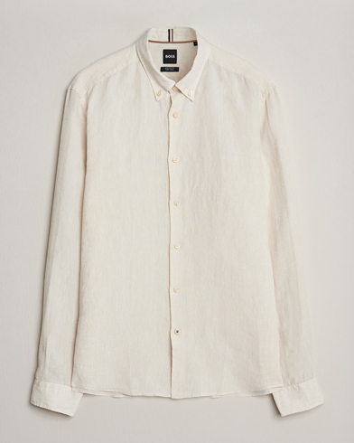 Heren | BOSS BLACK | BOSS BLACK | Liam Linen Shirt Open White