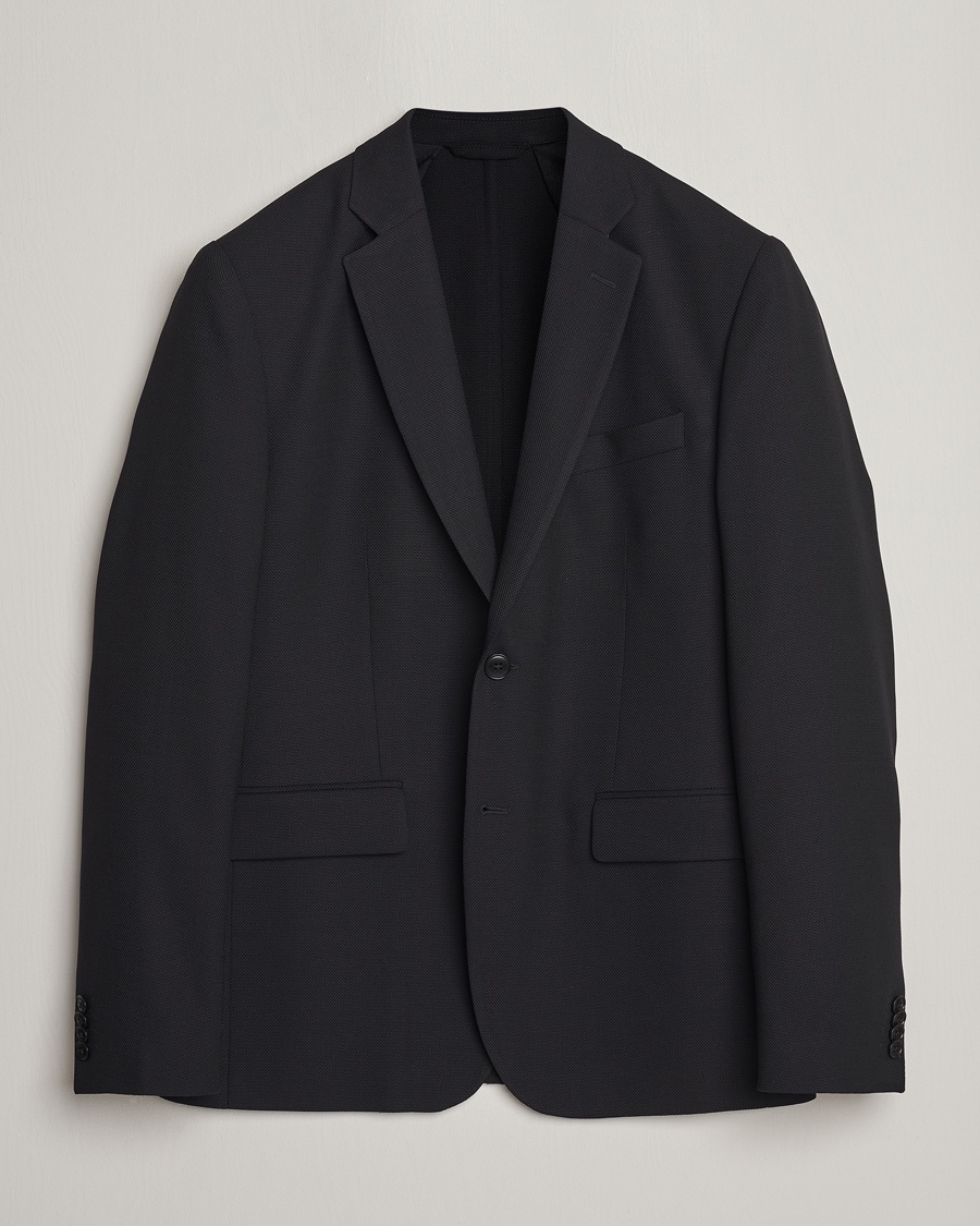 J.Lindeberg Hopper Active Hopsack Blazer Black – Zwart