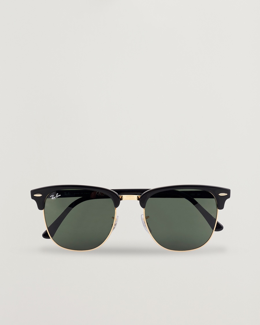 Ray-Ban Clubmaster Sunglasses Ebony/Crystal Green – Groen