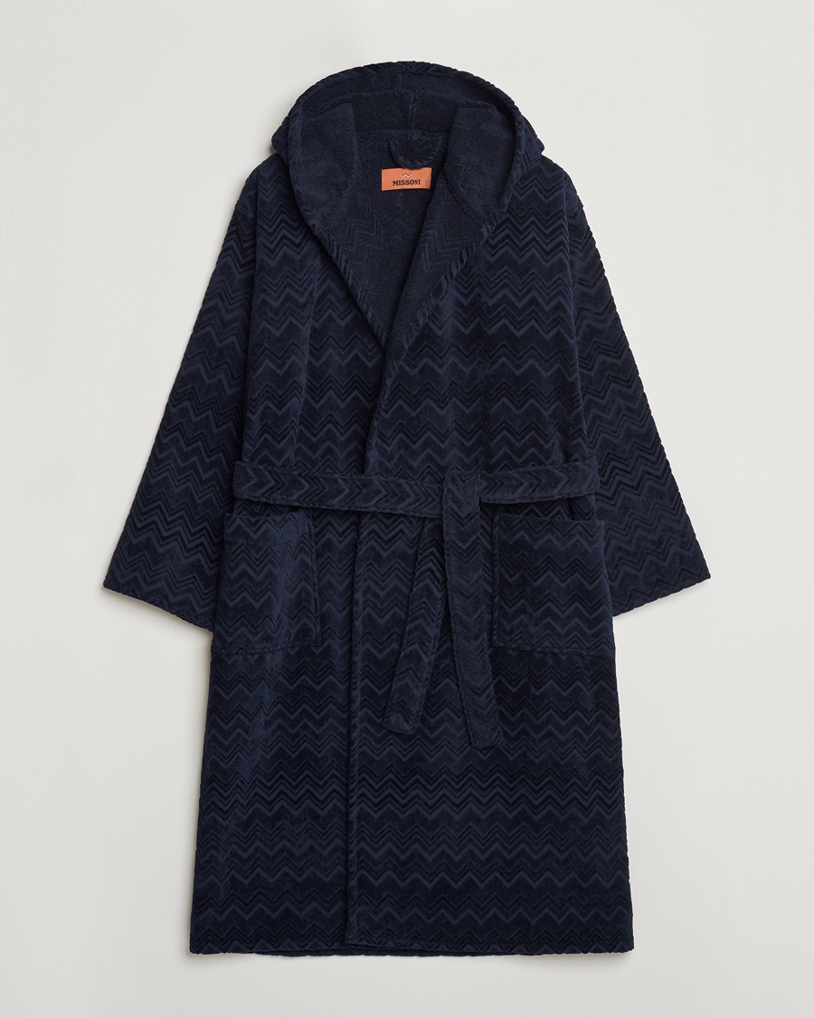 Missoni Home Chalk Bath Robe Navy – Blauw