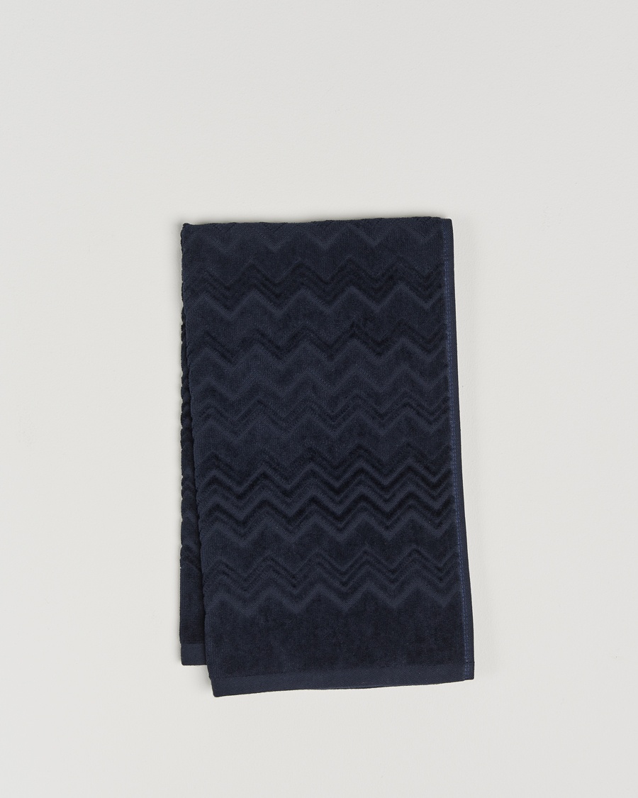 Missoni Home Chalk Hand Towel 40x70cm Navy – Blauw
