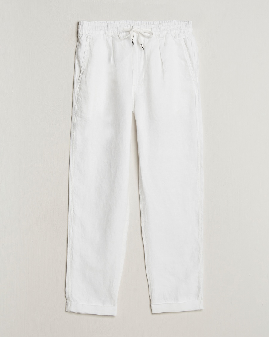 Polo Ralph Lauren Prepster Linen Trousers Ceramice White – Wit