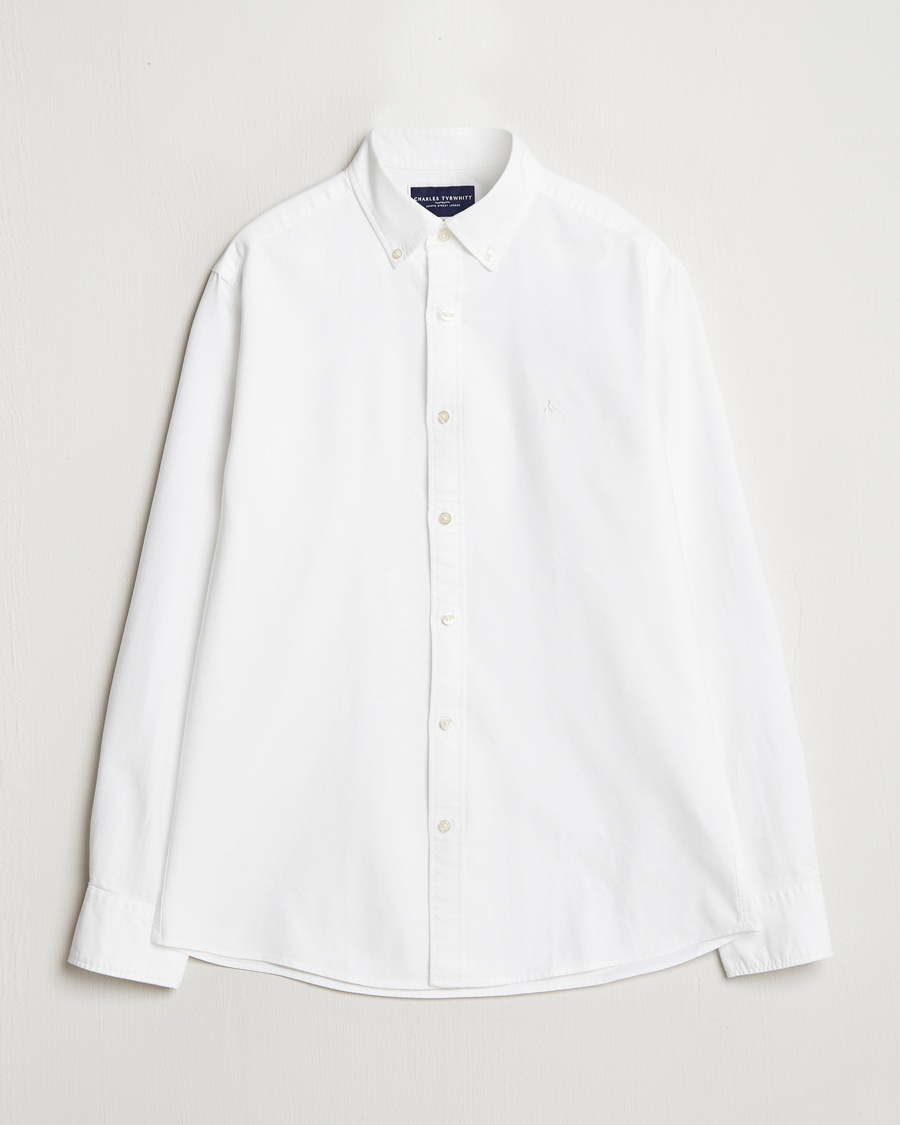 Charles Tyrwhitt Button Down Stretch Oxford Shirt White – Wit