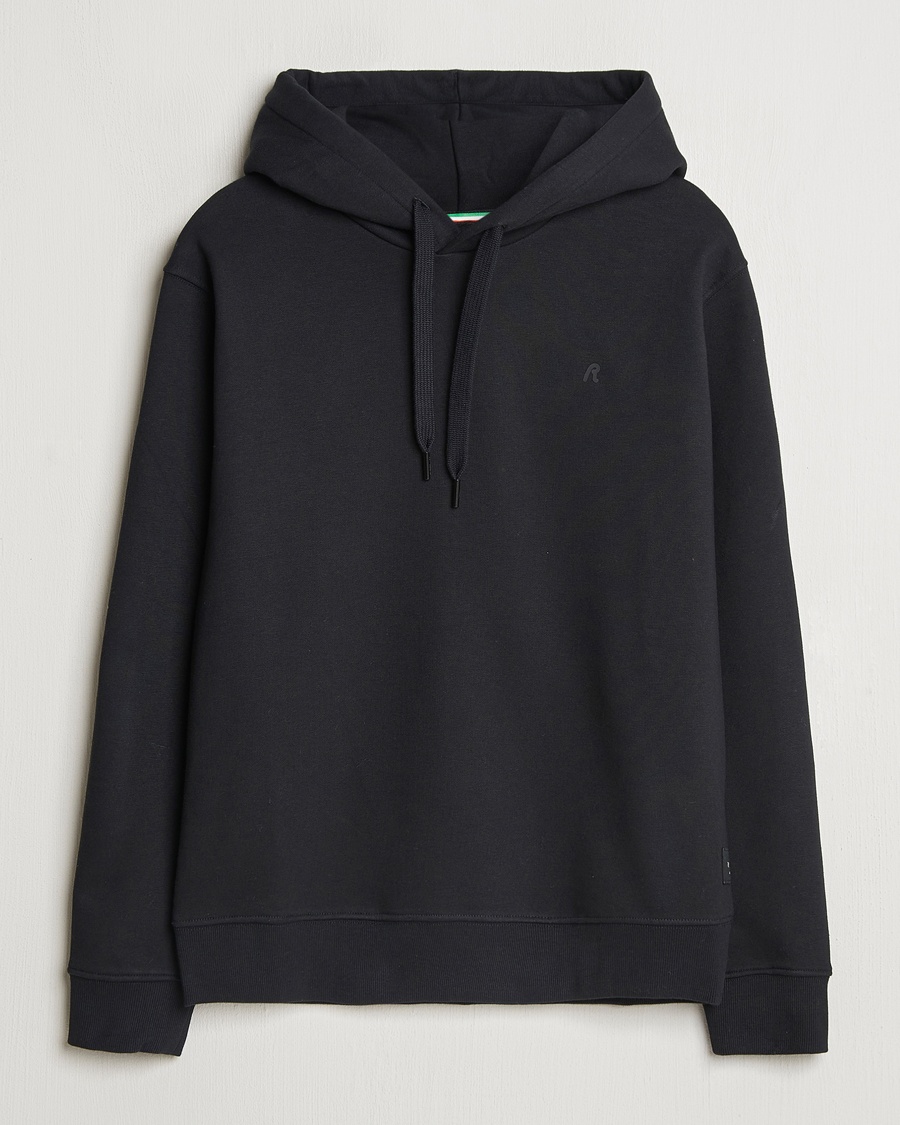 Replay Tonal Logo Hoodie Black – Zwart