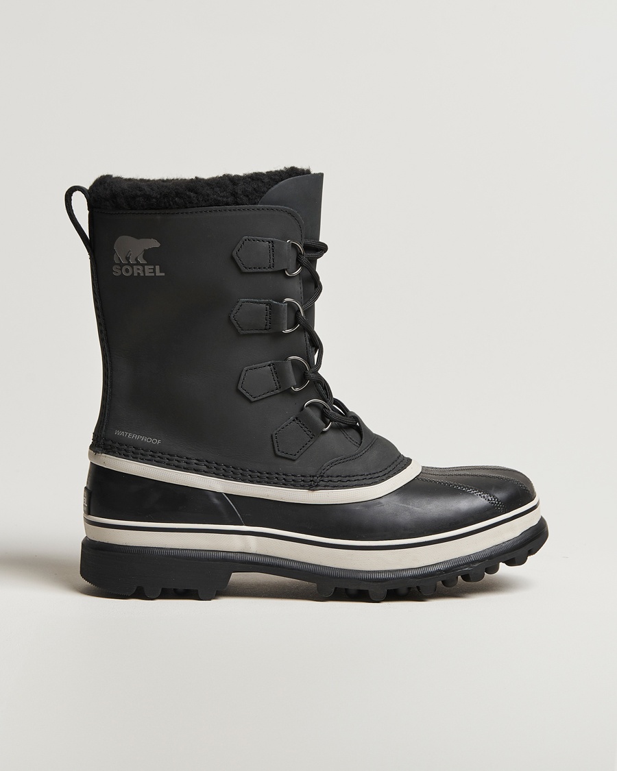 Sorel Caribou WP Felt Lined Leather Boots Black – Zwart
