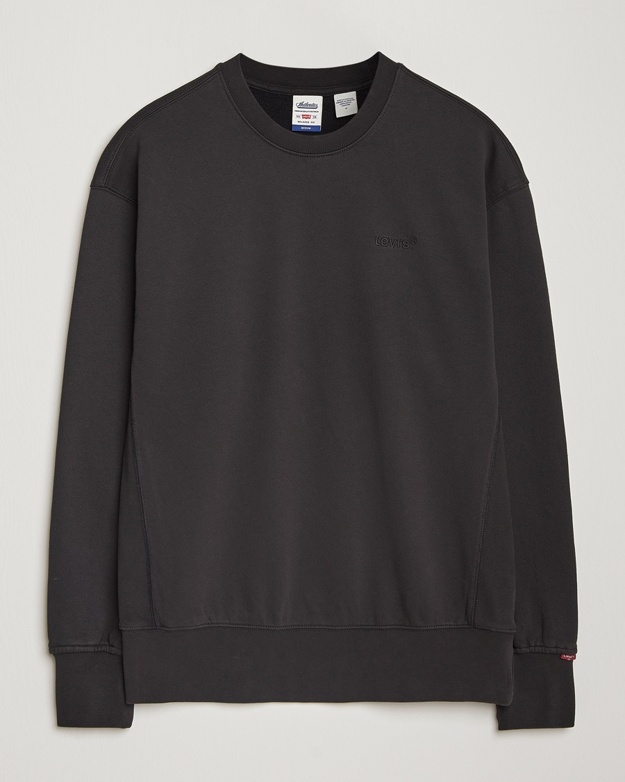 Levi's Garment Dyed Authentic Crew Neck Sweatshirt Black – Zwart