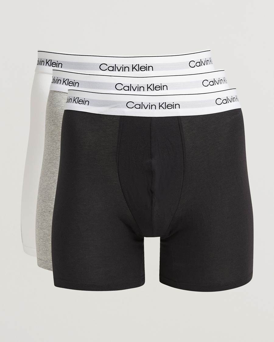 Calvin Klein 3-Pack Icon Cotton Stretch Boxer Brief Grey/Black/White – Grijs