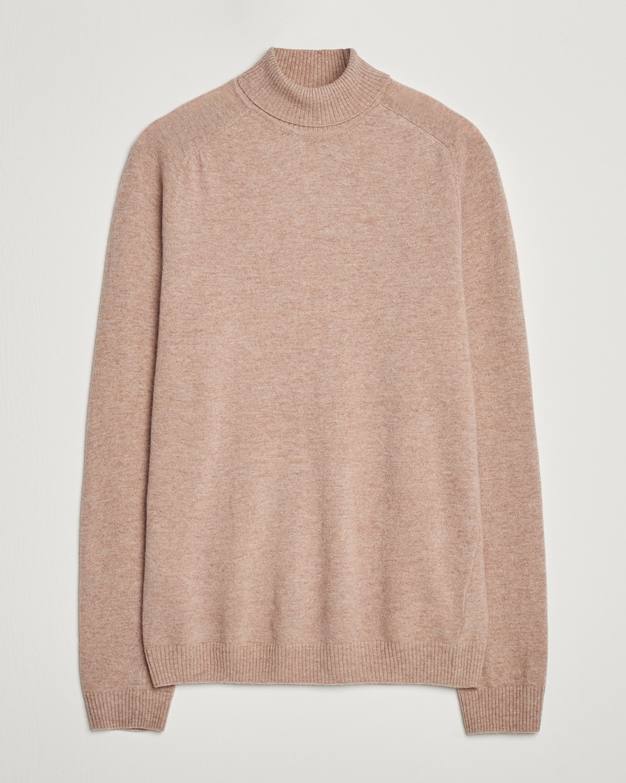 Heren |  | KnowledgeCotton Apparel | Lambswool Rollneck Beige