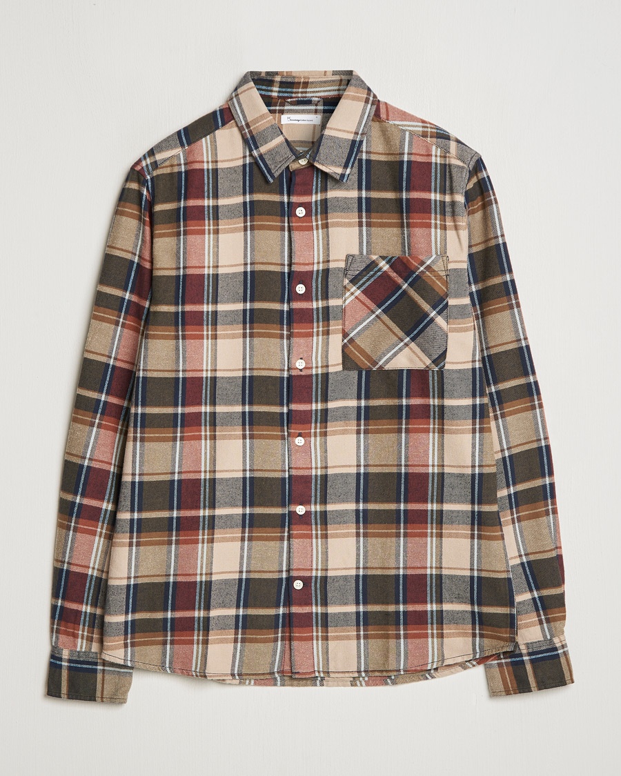 Heren | Casual overhemden | KnowledgeCotton Apparel | Regular Checked Flannel Shirt Multi