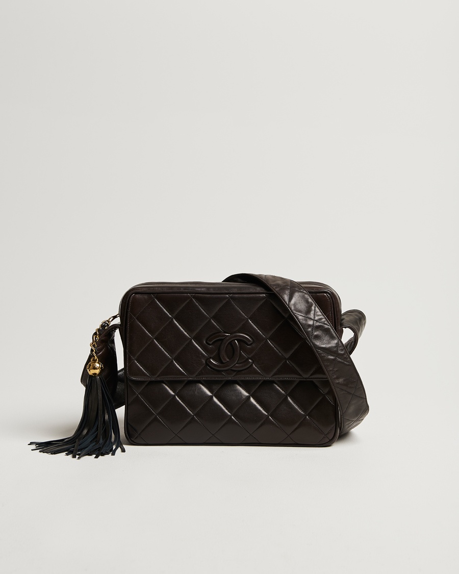 Heren | Gifts for Her | Chanel Pre-Owned | Tassel Flap Shoulder Bag Black Lambskin