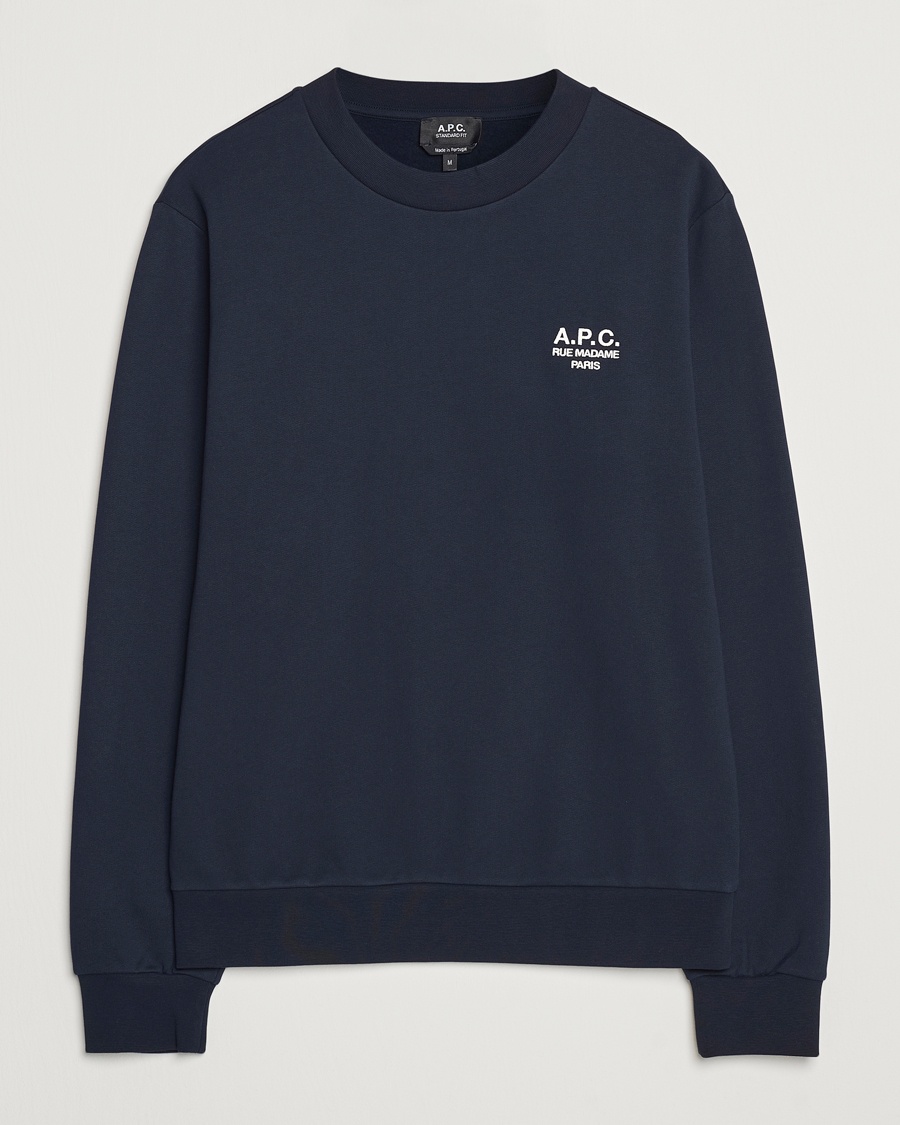 A.P.C. Rue Madame Sweatshirt Dark Navy – Blauw