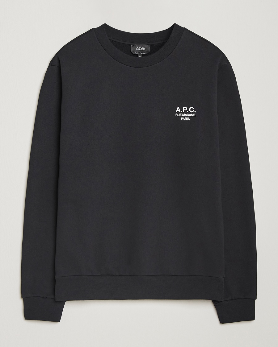 A.P.C. Rue Madame Sweatshirt Black/White – Zwart