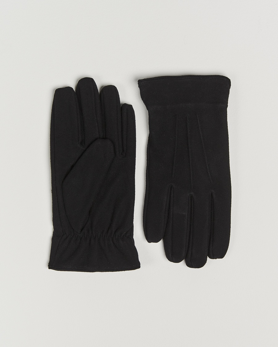 Amanda Christensen Lined Wool Gloves Black – Zwart