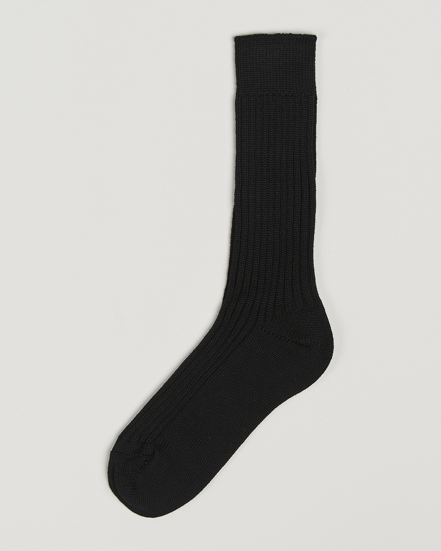 Bresciani Heavy Wool Socks Black – Zwart