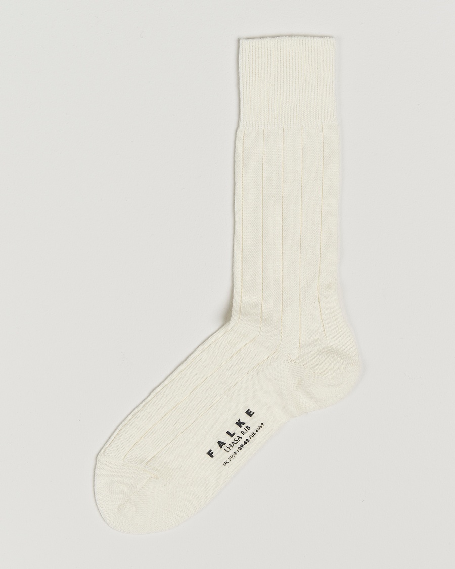 Falke Lhasa Cashmere Socks Off White – Wit