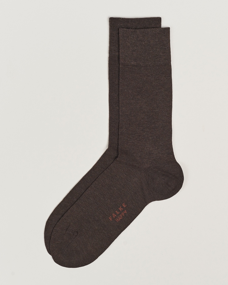 Falke Happy 2-Pack Cotton Socks Dark Brown – Bruin