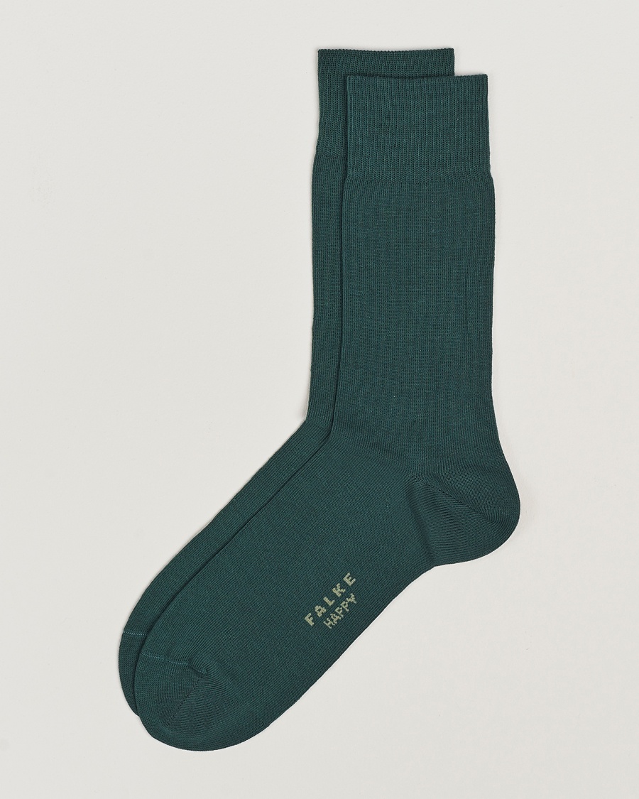 Falke Happy 2-Pack Cotton Socks Hunter Green – Groen