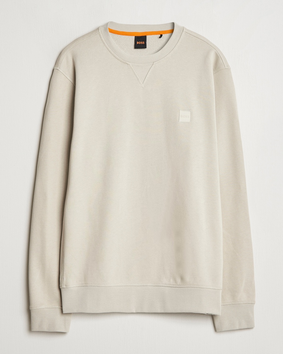 Heren | Tijdelijk seizoensaanbod | BOSS ORANGE | Westart Logo Sweatshirt Light Beige