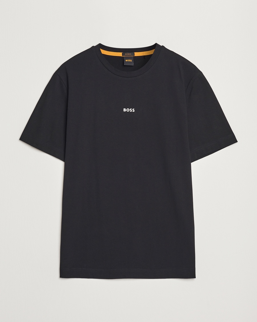 BOSS ORANGE Tchup Logo Crew Neck T-Shirt Black – Zwart