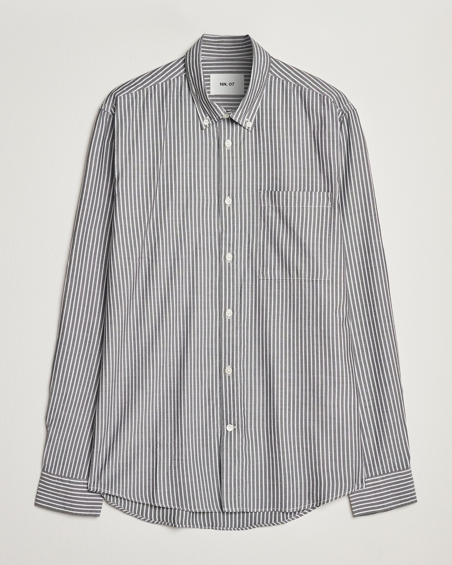 Heren | Business & Beyond | NN07 | Arne Tencel Striped Shirt Black/White