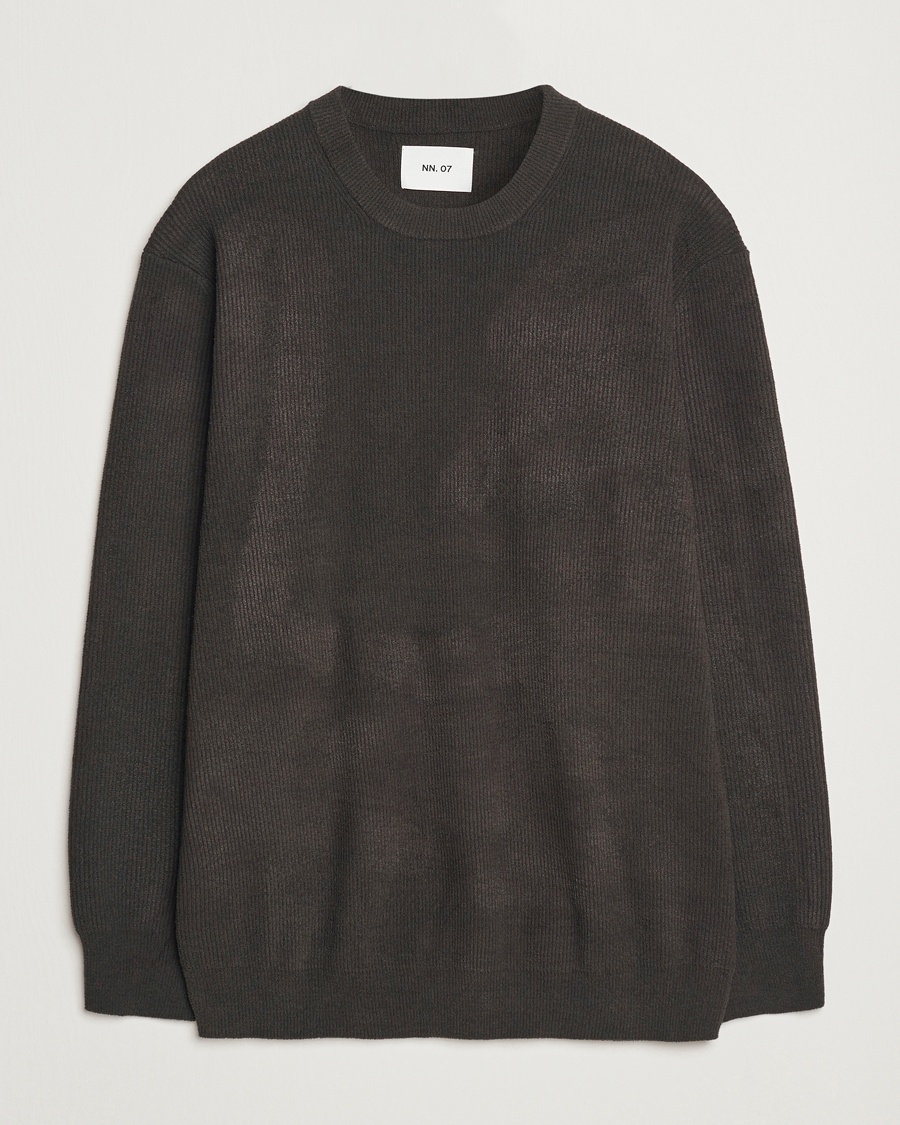 NN07 Danny Knitted Sweater Dark Army – Groen