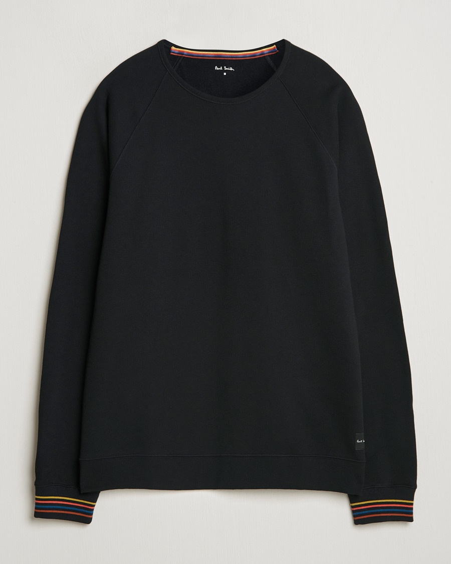 Heren | Best of British | Paul Smith | Artist Rib Crew Neck Sweatshirt Black