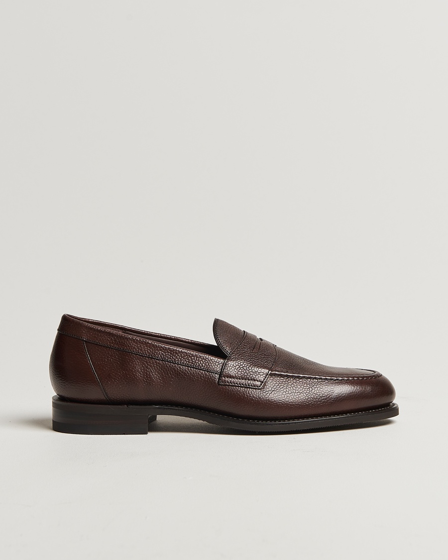 Loake Shoemakers Imperial Grained Penny Loafer Dark Brown – Bruin
