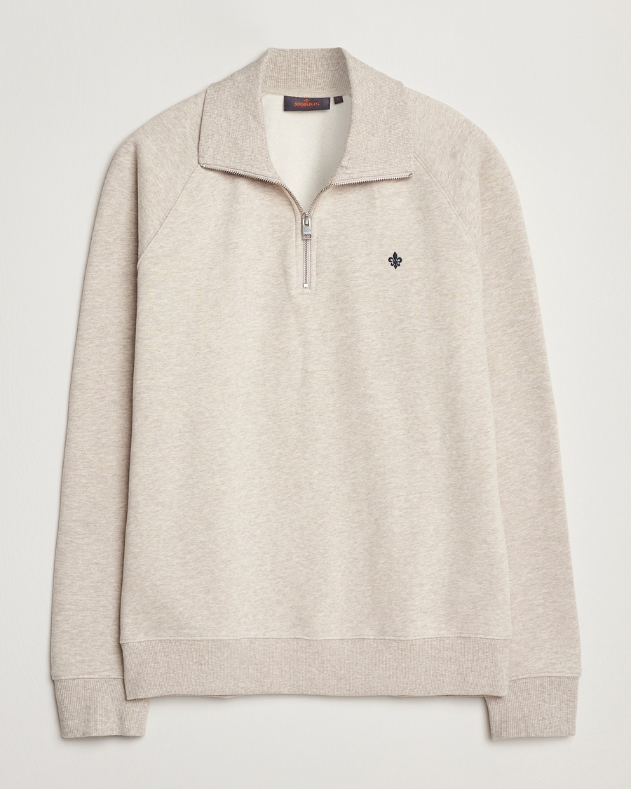 Morris Maryon Half Zip Sweatshirt Khaki – Beige