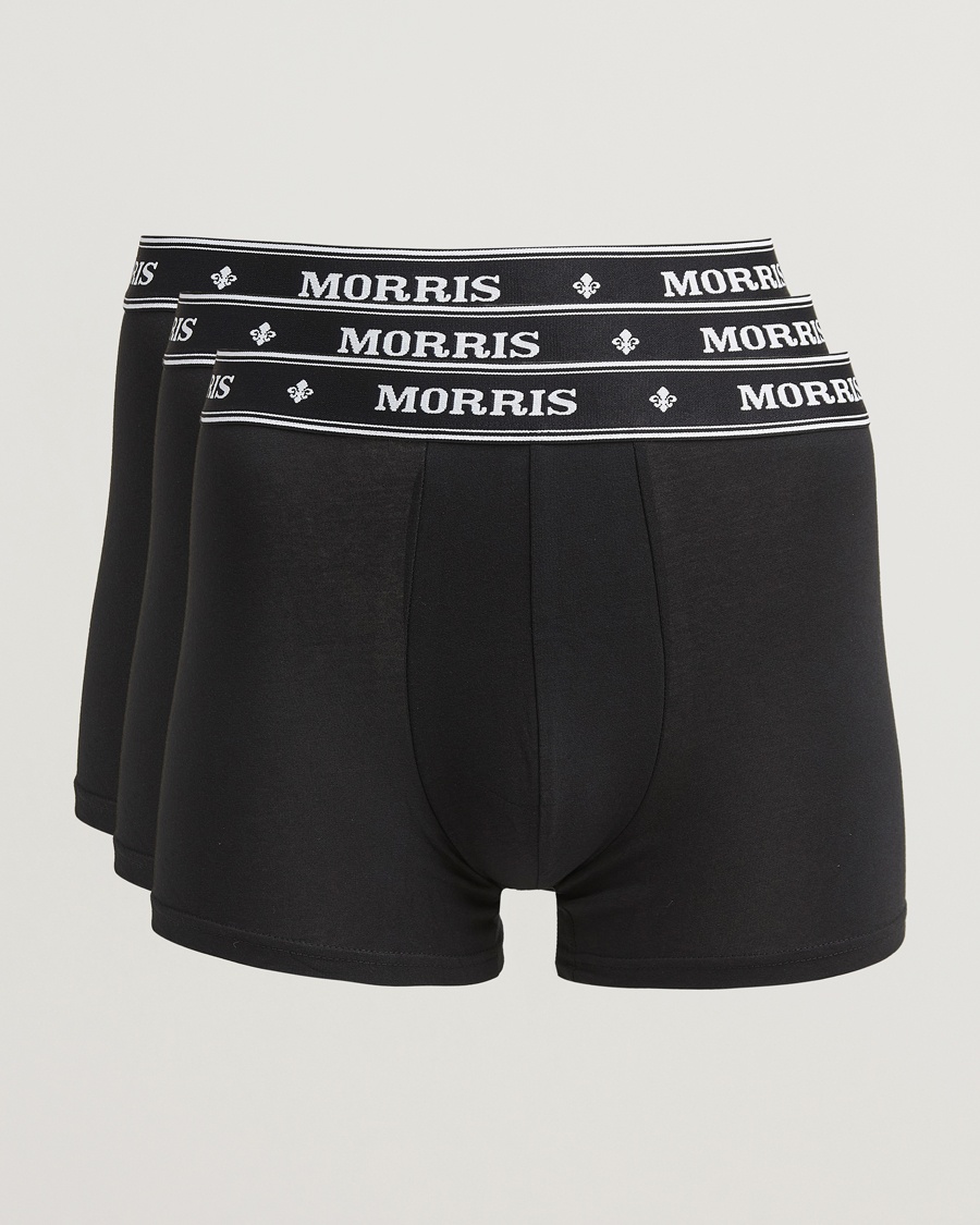 Morris Boxer Brief 3-Pack Black – Zwart