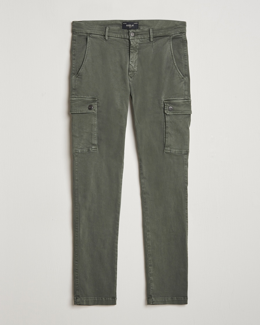 Replay Jaan Hyperflex Cargo Pants Dark Green – Groen