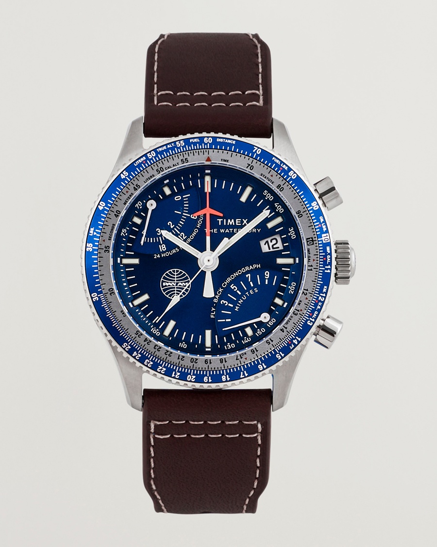 Timex Pan Am Flyback Chronograph 43mm Blue Dial – Blauw